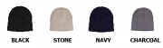 4244 Embroidered Roll down beanie colours