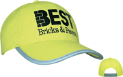 LUMINESCENT SAFETY CAP with REFLECTIVE TRIM