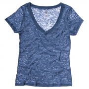 BE087 Burn-Out V-Neck T-Shirt