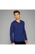 BE103 Triblend Long Sleeve V-Neck Tee