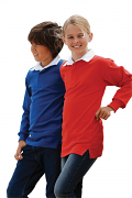 FR109 Kids Long Sleeve Plain Rugby Shirt