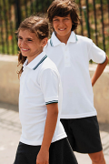 HB459 65/35 kid's tipped polo