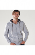 KB444 Heavy Full Zip Contrast Hoody