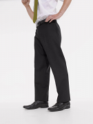 PR524 Flat fronted poly/wool trousers