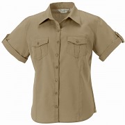 J919F Ladies Roll-Sleeve Shirt Short Sleeve