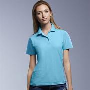 Anvil women's double pique polo