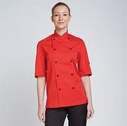 Chef's jacket stud button, technicolour short sleeve (DD56S)