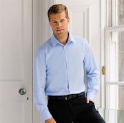 Long sleeve herringbone shirt