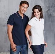 Women's constrast short sleeve polo