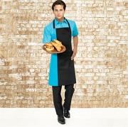 Contrast bib apron