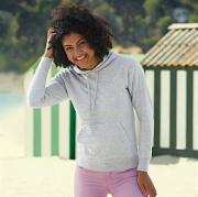 Lady-fit lightweight hooded sweatshirt