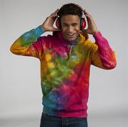 Rainbow tie-dye hoodie