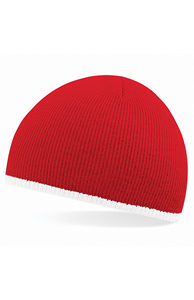 Two-tone pull on beanie