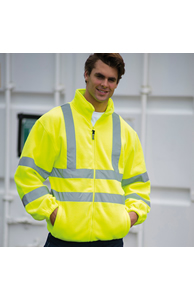 High-visibility full zip fleece