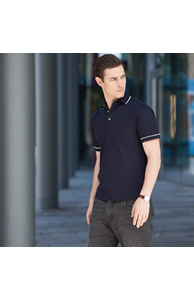 Single tipped collar and cuff polo shirt