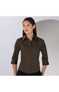 Women's ¾ sleeve Tencel® fitted shirt