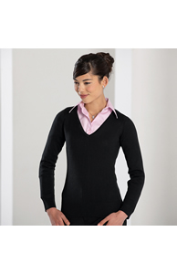 Women's v-neck knitted sweater