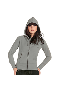 B&C Hooded full zip /women