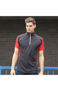 Teamsport panel polo zip neck