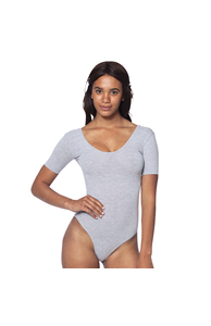 Women's cotton Spandex Jersey short sleeve t-shirt leotard (8373)