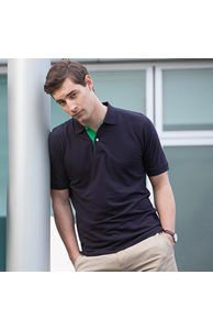 Contrast 65/35 piqué polo shirt