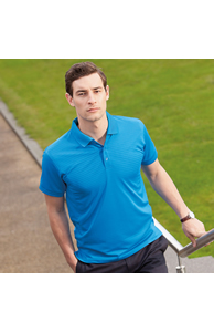 Cooltouch® textured stripe polo