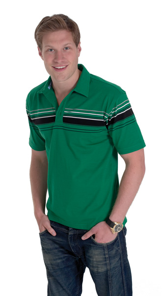 Uneek UC119 Chest Stripe Jersey Polo Shirt