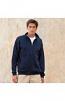 Full zip sweatshirt with cadet collar