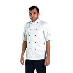 Short sleeve chef's jacket with removable studs (DE20S)