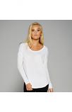 Flowy long sleeve t-shirt with 2x1 sleeves