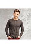 Unisex Jersey long sleeve Henley