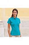 Women's stretch piqué polo shirt