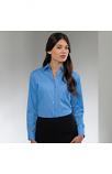 Women's long sleeve polycotton easycare poplin shirt