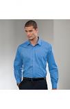 Long sleeve polycotton easycare poplin shirt