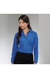 Women's long sleeve pure cotton easycare poplin shirt