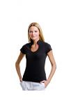 Women's corporate top keyhole neck