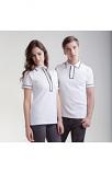 Women's contrast piped polo shirt